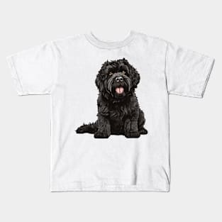 Bouvier des Flandres Dog Illustration Kids T-Shirt